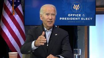 archivio, Joe Biden, compie oggi 78 anni, se la sua vittoria sarà confermata, diverrà ufficialmente il presidente più anziano, battendo Ronald Reagan 77 Wilmington, DE - United States President-elect Joe Biden participates in a Virtual Roundtable with Frontline Health Care Workers from Wilmington, Delaware on Wednesday, November 18, 2020. The President-elect took issue with the GSA and its unwillingness to certify his election.
Pictured: Joe Biden
BACKGRID USA 18 NOVEMBER 2020
BYLINE MUST READ: MediaPunch / BACKGRID
USA: +1 310 798 9111 / usasales@backgrid.com
UK: +44 208 344 2007 / uksales@backgrid.com
*UK Clients - Pictures Containing Children
Please Pixelate Face Prior To Publication* (Wilmington - 2020-11-20, MPNC / IPA) p.s. la foto e' utilizzabile nel rispetto del contesto in cui e' stata scattata, e senza intento diffamatorio del decoro delle persone rappresentate