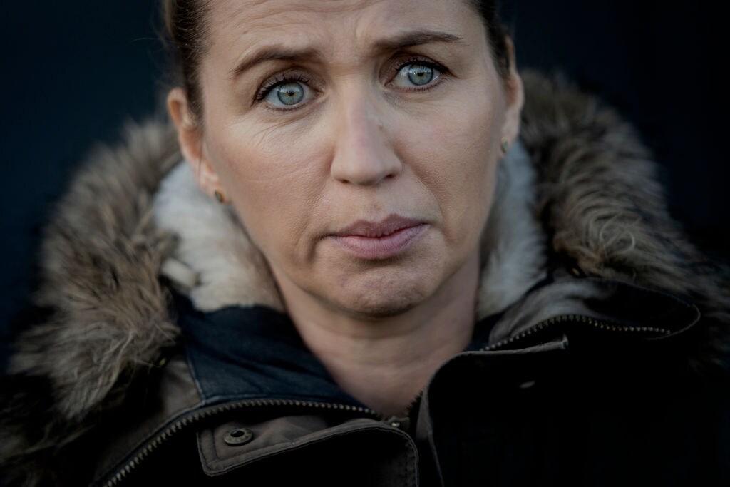 1229799587 Denmark's Prime Minister Mette Frederiksen reacts as she meets journalists after visiting a closed and empty mink farm near Kolding, Denmark, on November 26, 2020. - Prime Minister Frederiksen's government has acknowledged that its decision to cull more than 15 million minks had no legal basis for those not contaminated by the Covid-19 variant, infuriating breeders. A mutated version of the new coronavirus detected in Danish minks that raised concerns about the effectiveness of a future vaccine has likely been eradicated, Denmark's health ministry said on November 19, 2020. (Photo by Mads Nissen / Ritzau Scanpix / AFP) / Denmark OUT (Photo by MADS NISSEN/Ritzau Scanpix/AFP via Getty Images)