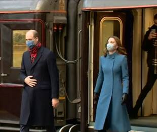 William e Kate in tour natalizio sul treno reale per la lotta al Covid