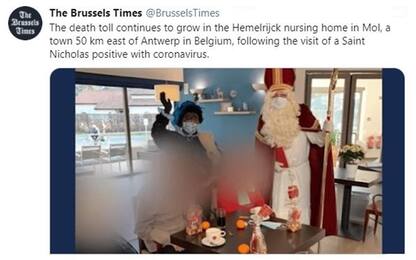 Covid Belgio, Santa Claus positivo visita casa di riposo: 18 morti