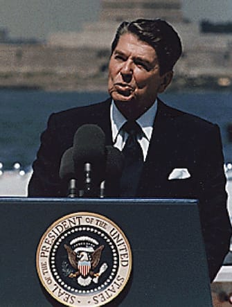 US president Ronald Reagan