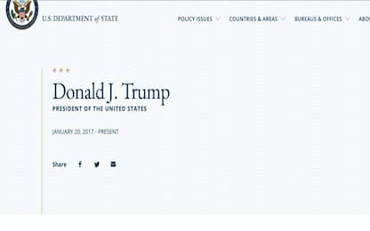 Usa, errore su sito dipartimento Stato: "Trump ha lasciato incarico"