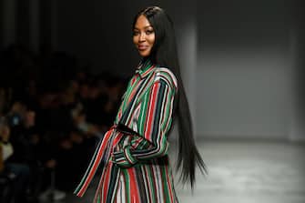 PARIS, FRANCE - FEBRUARY 24: (EDITORIAL USE ONLY) Naomi Campbell walks the runway during the Kenneth Ize show as part of Paris Fashion Week Womenswear Fall/Winter 2020/2021 on February 24, 2020 in Paris, France. (Photo by Kristy Sparow/Getty Images)