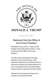 Usa, Donald Trump apre in Florida "l'ufficio dell'ex presidente"