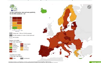 mappa covid colori europea