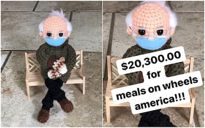 Meme Sanders diventa bambola all’uncinetto, venduta per 20mila dollari