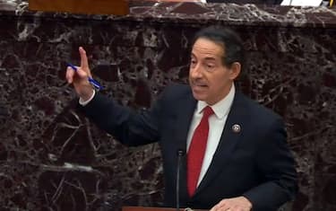 WASHINGTON, DC - FEBRUARY 9: In this screenshot taken from a congress.gov webcast,  Rep. Jamie Raskin (D-MD) â   lead manager for the impeachment speaks on the first day of former President Donald Trump's second impeachment trial at the U.S. Capitol on February 9, 2021 in Washington, DC. House impeachment managers will make the case that Trump was â  singularly responsibleâ   for the January 6th attack at the U.S. Capitol and he should  be convicted and barred from ever holding public office again. (Photo by congress.gov via Getty Images)