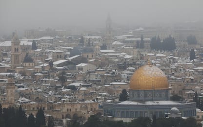 Neve a Gerusalemme, insolita ondata di gelo in Medio Oriente. FOTO