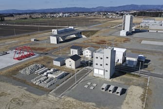 Mock-up structures for drone and robot research at the Fukushima Robot Test Field in Minamisoma, Fukushima Prefecture, Japan, on Tuesday, March 9, 2021. Laid waste by a nuclear disaster a decade ago, Japans Fukushima is still struggling to recover, even as the government tries to bring people and jobs back to former ghost towns by pouring in billions of dollars to decontaminate and rebuild. Photographer: Toru Hanai/Bloomberg via Getty Images