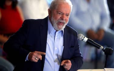Former Brazilian President Luiz Inacio Lula da Silva speaks during a public press conference, in Sao Bernardo do Campo, Brazil, 10 March 2021.ANSA/Fernando Bizerra Jr.