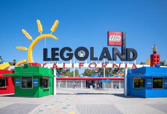 CARLSBAD, CA - AUGUST 08: View of main entrance at Legoland is seen on August 08, 2020 in Carlsbad, California.  (Photo by RBL/Bauer-Griffin/GC Images)