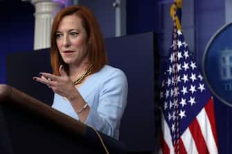 WASHINGTON, DC - FEBRUARY 10:  White House Press Secretary Jen Psaki speaks during a news briefing at the James Brady Press Briefing Room of the White House February 10, 2021 in Washington, DC. Psaki held a news briefing to answers questions from the members of the press.  (Photo by Alex Wong/Getty Images)