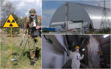 La misurazione della radioattività nell'ex centrale di Chernobyl