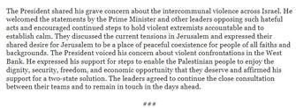 Biden parla con Netanyahu delle violenze in Medio Oriente