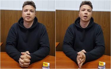 Roman Protasevich in un video dopo l'arresto