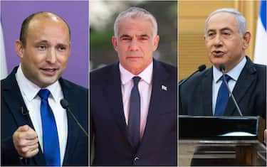 Naftali Bennett, Yair Lapid, Benyamin Netanyahu