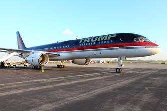 ALL-STAR CELEBRITY APPRENTICE -- "Just As Simple As Making Soup" Episode 1302  -- Pictured: Trump Jet -- (Photo by: Douglas Gorenstein/NBC/NBCU Photo Bank via Getty Images)