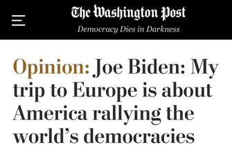 Joe Biden scrive un editoriale sul Washington Post