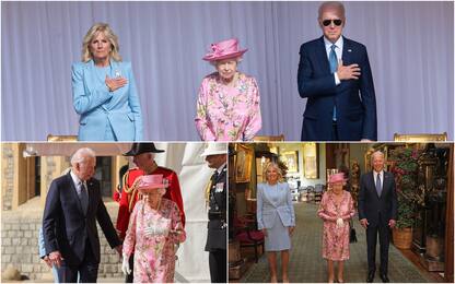 Al castello di Windsor incontro tra regina Elisabetta e i Biden. FOTO