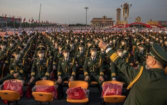 Un momento della festa per i 100 anni del Partito comunista cinese, a Pechino
