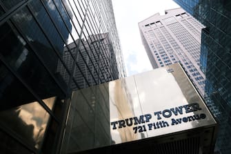 NEW YORK, NEW YORK - JUNE 30: Trump Tower, home to the Trump Organization, stands along Fifth Avenue on June 30, 2021 in New York City. According to reports, federal prosecutors with the Manhattan district attorney's office are expected to charge the Trump Organization, and its CFO Allen Weisselberg, with tax-related crimes as soon as Thursday.  (Photo by Spencer Platt/Getty Images)