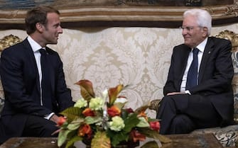Italian President Sergio Mattarella and France's President, Emmanuel Macron (L), during their meeting at the Quirinale Palace in Rome, Italy, 18 September 2019.
ANSA/QUIRINALE PRESS OFFICE/PAOLO GIANDOTTI
+++ ANSA PROVIDES ACCESS TO THIS HANDOUT PHOTO TO BE USED SOLELY TO ILLUSTRATE NEWS REPORTING OR COMMENTARY ON THE FACTS OR EVENTS DEPICTED IN THIS IMAGE; NO ARCHIVING; NO LICENSING +++
