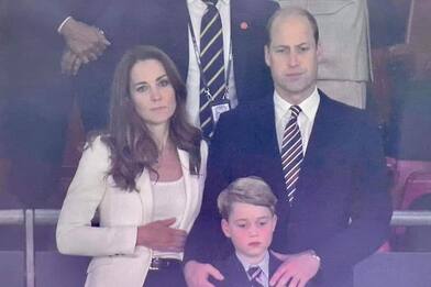 Europei 2020, la delusione del principe William, Kate e George