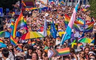 Gay pride a Budapest I partecipanti al Gay Pride di Budapest