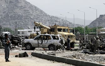 Soldati Usa a Kabul dopo l'esplosione di una bomba