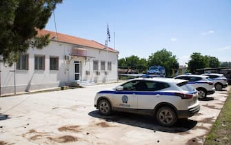 Border police station with vehicles in Nea Vyssa. Greece strengthens its surveillance capabilities to fight the increased refugee and migrants flows from Turkey. The border protection at Greek Turkish borders in Evros region is reinforced, supported by the EU, with more Frontex personnel and vehicles, more Greek border police officers, drones, building a new fence and wall, watchtowers with thermal remote cameras and radar on the tower, new combat vehicles and control rooms. Evros Region, Greece on June 18, 2021 (Photo by Nicolas Economou/NurPhoto via Getty Images)