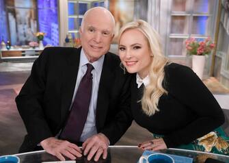 THE VIEW -  It's Meghan McCain's Birthday with a special visit from her father, Senator John McCain on "The View," airing Monday, October 23, 2017 on Walt Disney Television via Getty Images's "The View."   "The View" airs Monday-Friday (11:00 am-12:00 pm, ET) on the Walt Disney Television via Getty Images Television Network.    
(Photo by Heidi Gutman/Disney General Entertainment Content via Getty Images) 
JOHN MCCAIN, MEGHAN MCCAIN