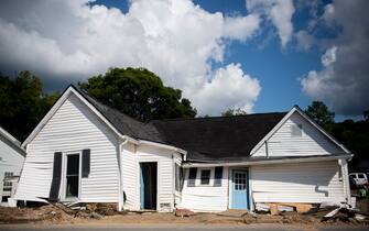 Aug 22, 2021; Waverly, TN, USA; A flood damaged home is seen in Waverly, Tenn., on Sunday, Aug. 22, 2021.Mandatory Credit: Josie Norris-USA TODAY NETWORK /Sipa USA