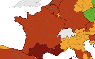 Francia, Belgio e Olanda in rosso e rosso scuro