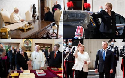 Angela Merkel a Roma, incontri con Papa e Draghi. FOTO