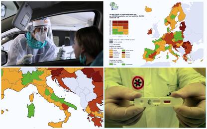 Mappa Ecdc: aumentano regioni italiane in verde. Basilicata in rosso