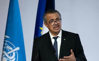 SIPA/01040514/000039 WHO Director-General Tedros Adhanom Ghebreyesus delivers a speech
French President Emmanuel Macron attending the ceremony for the opening of the World Health Organisation Academy in Lyon, eastern France, on September 27, 2021.