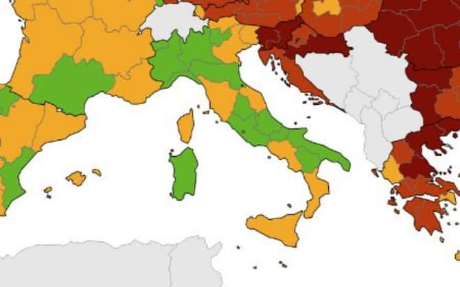 covid mappa ecdc 13 zone italiane in verde 8 in giallo friuli unica a peggiorare sky tg24