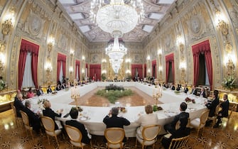 La cena al Quirinale durante il G20 di Roma
