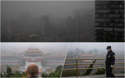 Cina, smog a Pechino: chiusi autostrade e parchi giochi. FOTO