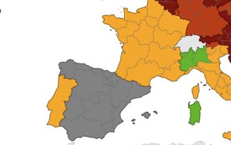 Portogallo e Francia sono in arancione