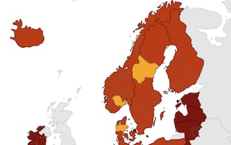 paesi scandinavi in rosso