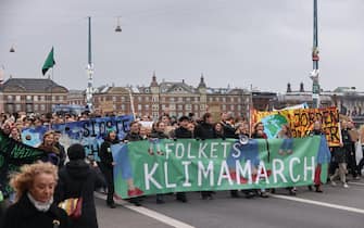 Manifestazione per il clima a Copenaghen, in Danimarca