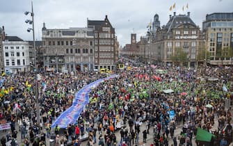 Manifestazione per il clima ad Amsterdam, in Olanda