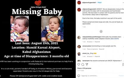 Afghanistan, scomparso neonato di due mesi affidato ai soldati Usa