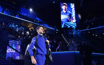 Novak Djokovic at the ATP Finals, in Turin