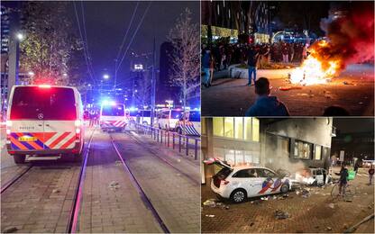 Rotterdam, rivolta anti-lockdown: almeno 7 feriti e 51 arresti. FOTO