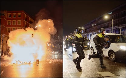 Covid Olanda, nuova nottata di rivolte anti-lockdown: 40 arresti. FOTO