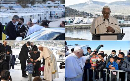 Migranti, appello Papa a Lesbo: “Fermiamo questo naufragio di civiltà”