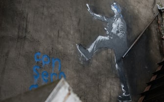 Murales a Swansea forse di Banksy