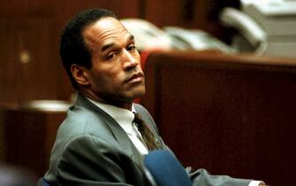 LOS ANGELES, CA - DECEMBER 8:  O. J. Simpson sits in Superior Court in Los Angeles 08 December 1994 during an open court session where Judge Lance Ito denied a media attorney's request to open court transcripts from a 07 December private meeting involving prospective jurors. Final selection of alternate jurors by attorneys in the double murder case is expected later this afternoon.  (Photo credit should read POOL/AFP via Getty Images)